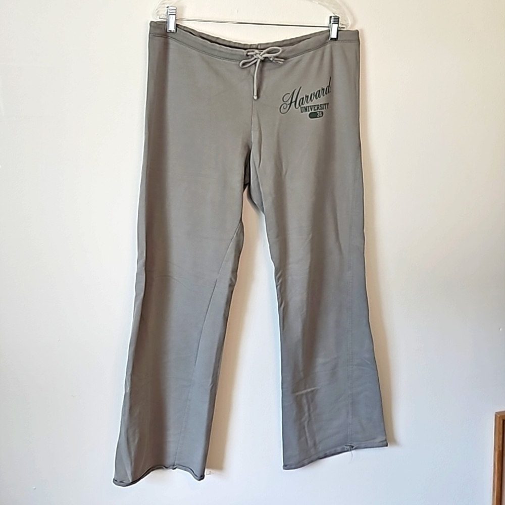 Harvard University Green/gray Wide Leg Sweatpants Size XLarge 🎯 - Picture 1 of 6